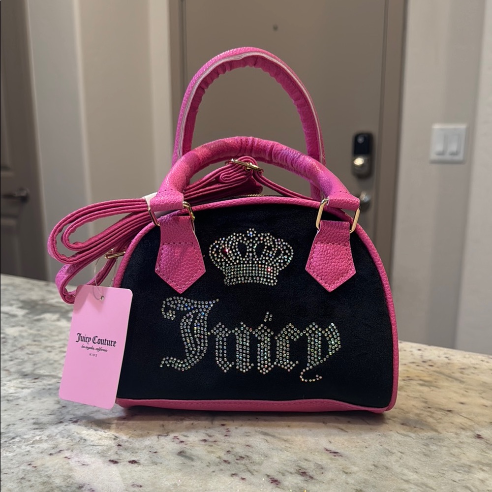Juicy Couture Pink and Black Women's Bag